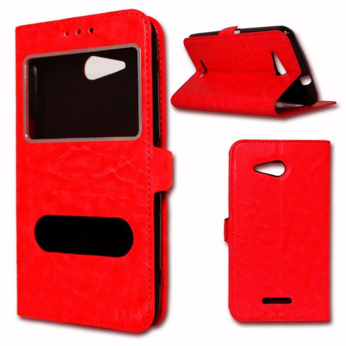 Etui Housse Coque Folio Rouge Pour Archos C Titanium   By Ph26