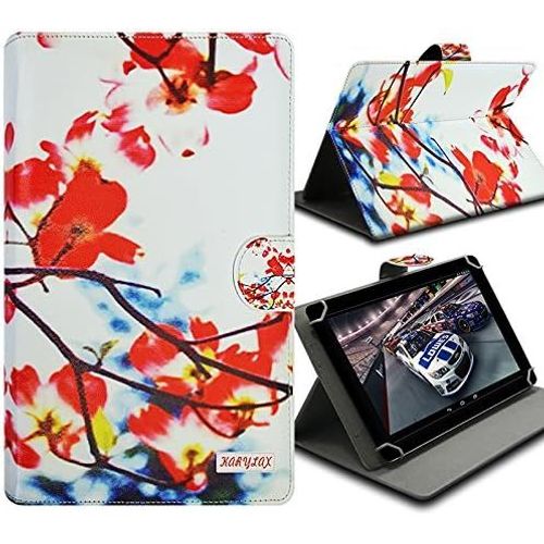 Etui Housse De Protection Et Support (Motif Kj12) Pour Tablette Tactile 7/8 Pouces Danew Dslide 807, Dslide 716, Logicom La Tab 74, Archos T80 Wifi, Samsung, Lenovo