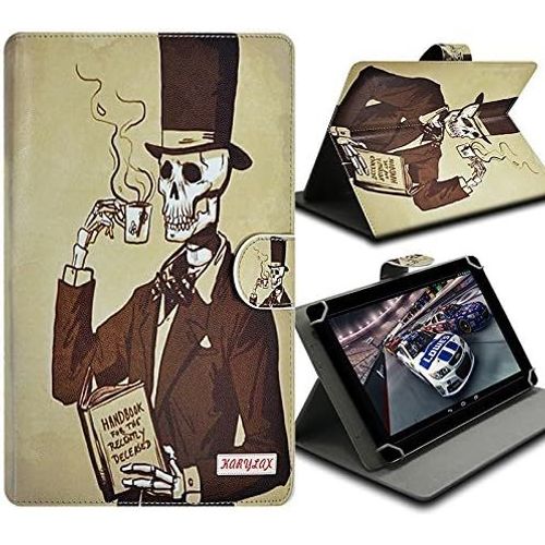 Etui Housse De Protection Et Support (Motif Kj19) Pour Tablette Tactile 7/8 Pouces Danew Dslide 807, Dslide 716, Logicom La Tab 74, Archos T80 Wifi, Samsung, Lenovo