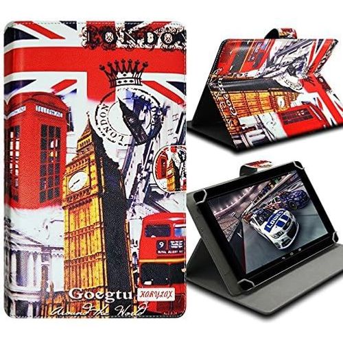 Etui Housse De Protection Et Support (Motif Za03) Pour Tablette Tactile 7/8 Pouces Danew Dslide 807, Dslide 716, Logicom La Tab 74, Archos T80 Wifi, Samsung, Lenovo
