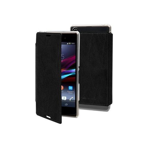 Muvit Mfx Made In Paris Crystal Folio - tui  Rabat Pour Tlphone Portable - Cuir Nappa Pu - Noir - Pour Sony Xperia Z3