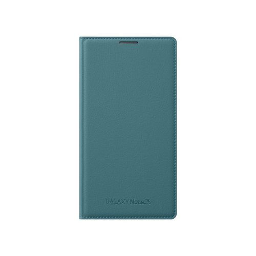 Etui Officiel A Rabat Samsung Galaxy Note 3 Bleu Turquoise Cuir Simili (Pu)