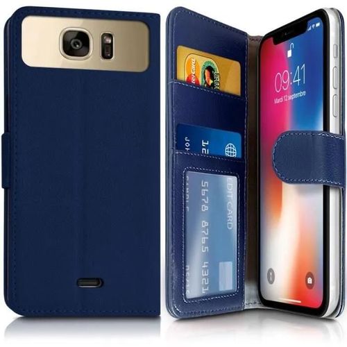 Etui Portefeuille - Logicom - Le Swipe - Bleu - Mixte - Protection Contre Rayures Et Chocs