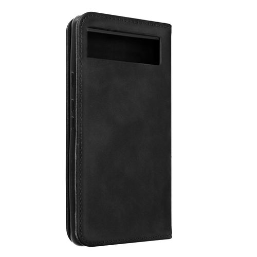 tui Portefeuille Pour Google Pixel 7a Porte-Cartes Soft-Touch Noir