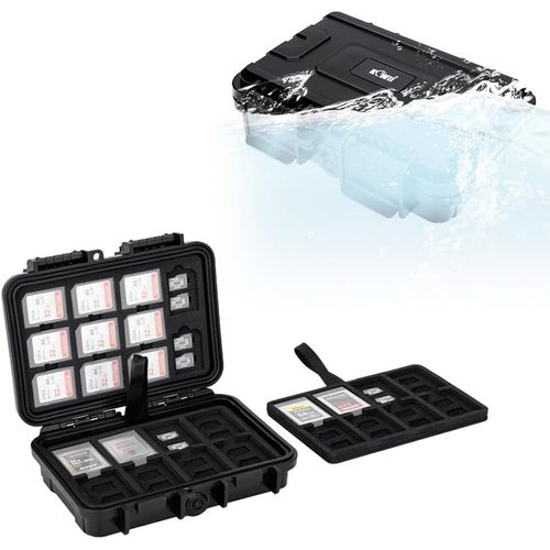 tui Pour Cartes Mmoire Sd Et Micro Sd, tanche  114 Emplacements Pour Cartes 22 Sd, 76 Microsd Et 16 Express Type-B Avec Mousse Eva Pour Protection Des Accessoires D'Appareil Photo