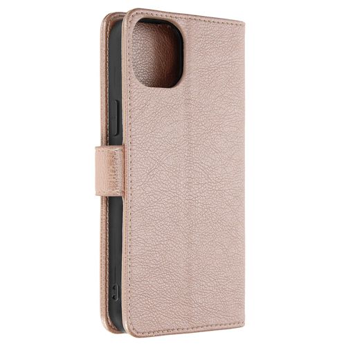 tui Pour Iphone 15 Plus Clapet Portefeuille Fonction Support Vido Rose