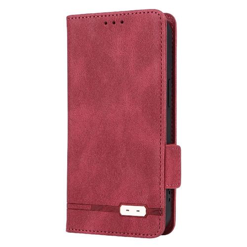 tui Pour Iphone 15 Pro Max Avec Porte-Cartes Kickstand Insertion De Carte Protection Complte Coque En Cuir Folio Flip Housse De Protection - Rouge