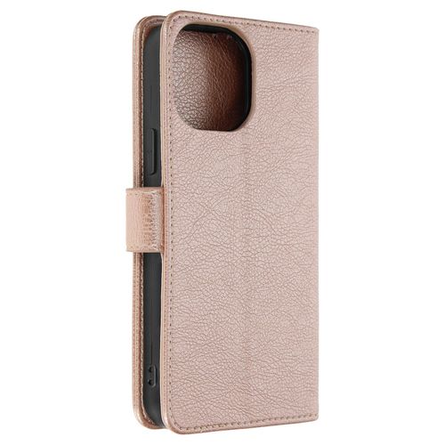 tui Pour Iphone 15 Pro Max Clapet Portefeuille Fonction Support Vido Rose