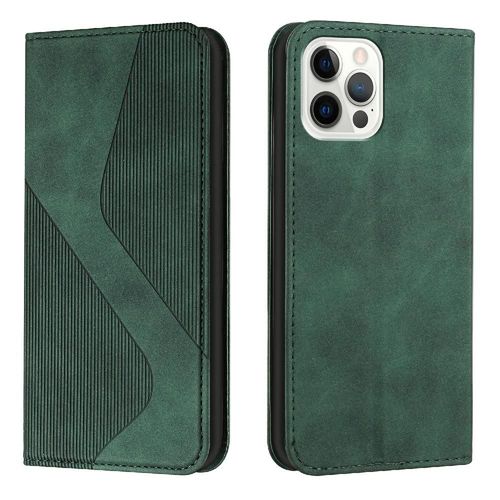 tui Pour Iphone 15 Pro Max Folio Flip Magntique Titulaire De Fentes Pour Cartes Portefeuille Portefeuille, Cuir Pu - Vert