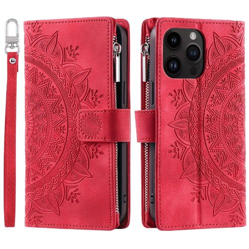 tui Pour Iphone 15 Pro Max Logo En Mtal Aluminium Fibre De Carbone Pu piss Avec Pu  Grain Fin Doublure En Microfibre  L'intrieur Haute Qualit Clipless 2-En-1 Coque Infrieure Avec - Rouge