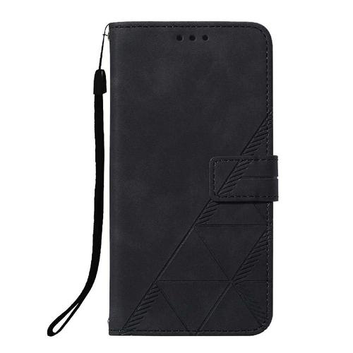 tui Pour Jeu Infinix Hot 10 Livre De Protection Flip Folio Cuir Pu Titulaire De La Carte De Crdit Portefeuille Couverture - Noir