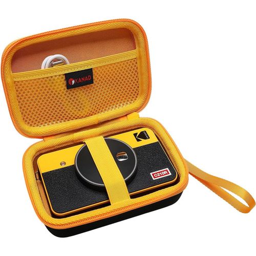 tui pour Kodak Mini Shot 3 Retro/Kodak Mini Shot 2 Retro 4pass / Kodak Mini Shot 2 Retro 4pass 2-in-1 / Kodak Mini 2 Era 4PASS Imprimante Photo Appareil Portable(Jaune)