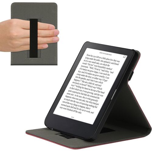 tui Pour L Use lectronique Compatible Avec Kobo Clara 2e - tui Housse Rabat L Use Simili Cuir Bordeaux Fonc[Ave5300718]