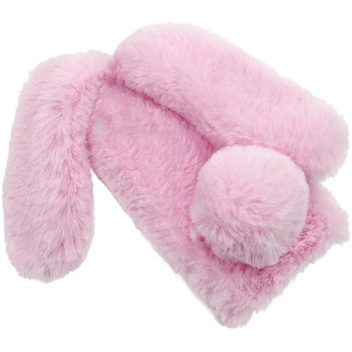 tui Pour Lg G6 Fit Automne Et Hiver Oreilles Mignonnes De Lapin En Peluche tui De Tlphone En Peluche - Couleur Rose