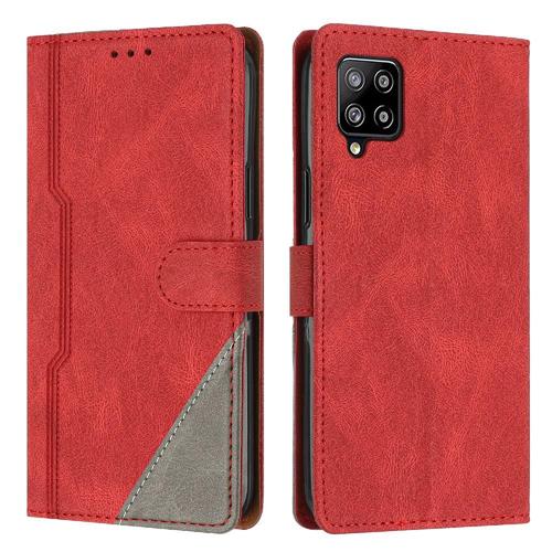 tui Pour Samsung Galaxy A42 5g Portefeuille Cuir Pu Support Pratique Couverture De Fentes Pour Cartes Fermeture Magntique - Rouge