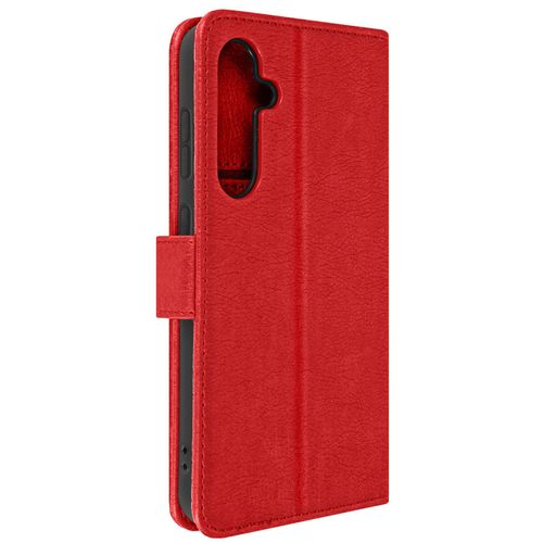tui Pour Samsung Galaxy S23 Fe Clapet Portefeuille Fonction Support Vido Rouge