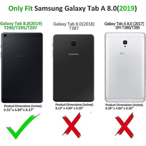 tui Pour Samsung Galaxy Tab A 8.0 2019, Sm-T290/T295, Galaxy Tab A 8.0 tui 2019, Rsistant Aux Chocs, Lger, Poigne De Protection, Support Pour Enfants