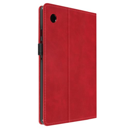 tui Pour Samsung Tab A9 Portefeuille Multi-Compartiment Support Vido Rouge