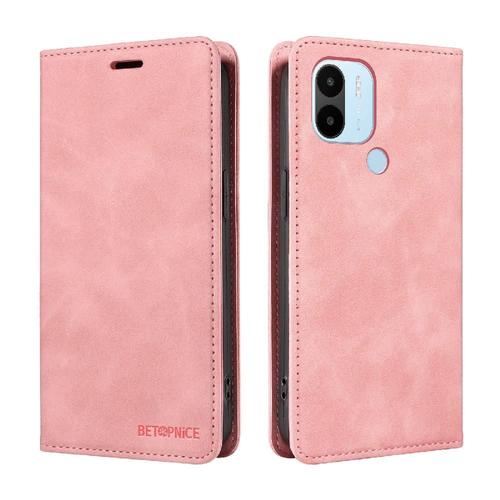 tui Pour Xiaomi Redmi A2 Plus Magntique Cuir Pu Portefeuille Folio Protecteur - Couleur Rose