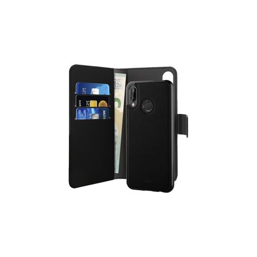 Etui Puro P20 Lite Cuir Dtachable Noir