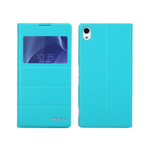 Etui Rabat Latral Turquoise Xperia Z2 Rock Srie Excel Avec Fentre De Visualisation