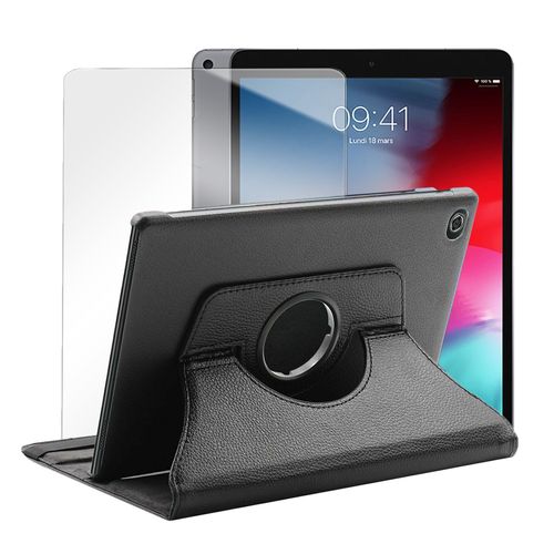 Etui Rotatif En Simili Cuir + Verre Tremp Pour Ipad Air (2019) 10.5