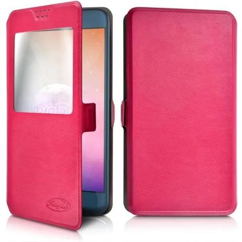 Etui S-View Universel - Karylax - Logicom Le Wave 2 - Protection Intgrale - Couleur Rose - Ouverture Latrale