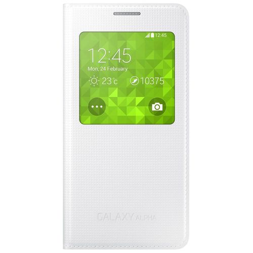 Etui Samsung Galaxy Alpha Etui Clear Cover Blanc Bumper Housse Original