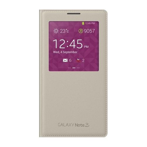 Etui Samsung Galaxy Note 3, Samsung  Rabat Avec Zone Transparente Beige