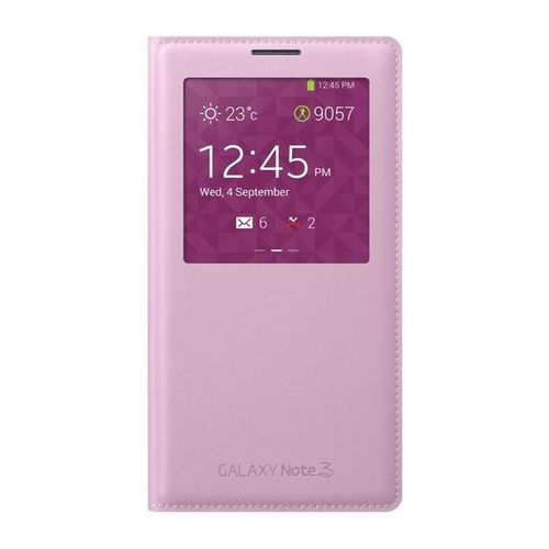 Etui Samsung Galaxy Note 3, Samsung  Rabat Avec Zone Transparente Rose
