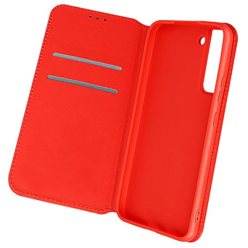 tui Samsung Galaxy S22 Plus Clapet Portefeuille Fonction Support Vido Rouge