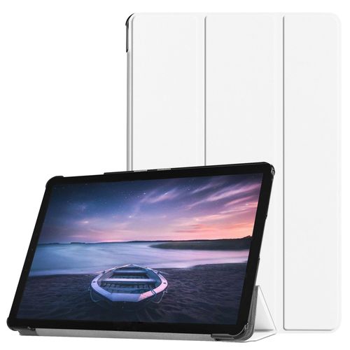 Etui Samsung Galaxy Tab S4 Wifi 4g/Lte Smartcover Blanc Cuir Style Avec Stand - Housse Coque De Protection Galaxy Tab S4 10,5 Pouces 2018 T830 / T835 - Accessoires Tablette Pochette Xeptio Case