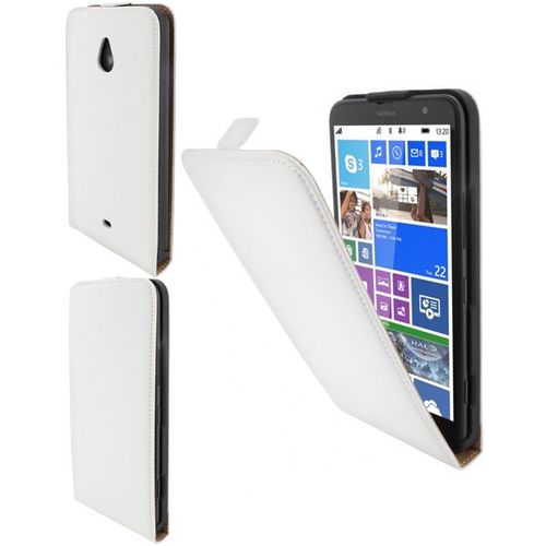 Etui Slim  Rabat Pour Nokia Lumia 1320 Blanc Lisse Aspect Mat