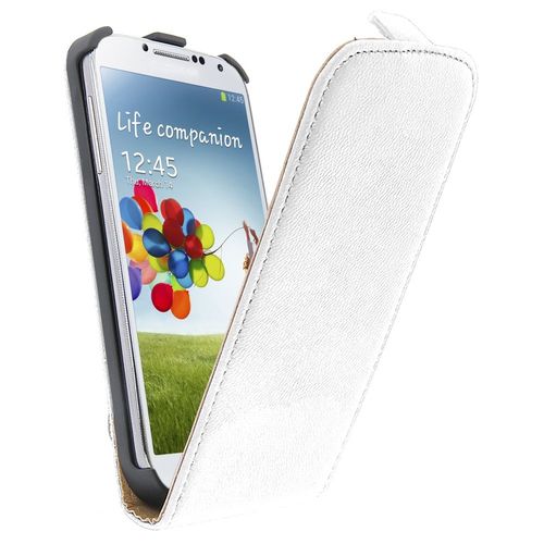 Etui Slim Blanc Pour Galaxy S4  Rabat Vertical Fermeture Magntique