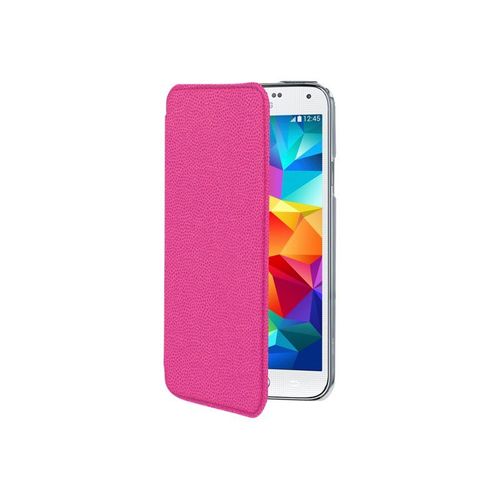 Muvit Made In Paris Crystal Folio - tui  Rabat Pour Tlphone Portable - Polyurthane De Haute Qualit - Rose - Pour Samsung Galaxy S5 Mini