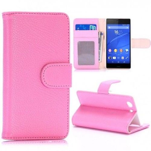 Etui Sony Xperia Z3 Compact Simili-Cuir Rose