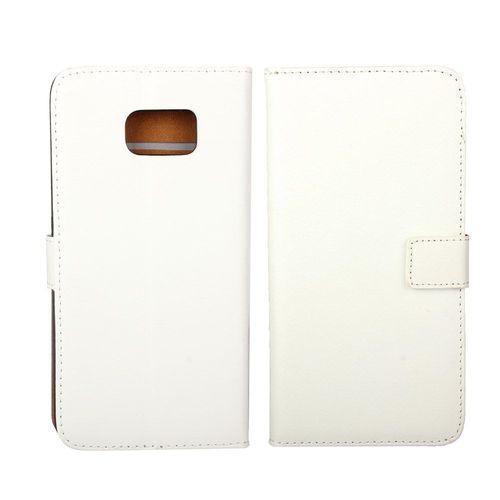 Etui Type Portefeuille Blanc Samsung Galaxy S6-Edge Plus Rabat Latral Fonction