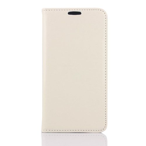 Etui Type Portefeuille Cuir Blanc Pour Galaxy-S6 Rabat Latral Articul Fonction