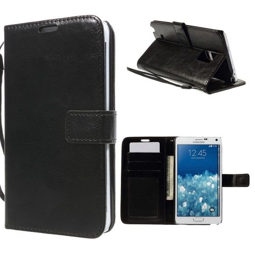 Etui Type Portefeuille Noir Samsung Galaxy Note Edge Sm-N915 Rabat Latral Fonct