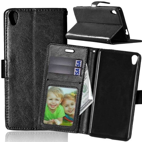 Etui Type Portefeuille Noir Xperia Xa1 Plus Rabat Latral Articul Fonction