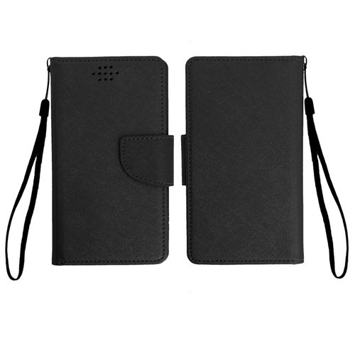 Etui Universel Smartphone 152 X 76 X 10 Mm Avec Porte-Cartes Fancy Style Noir