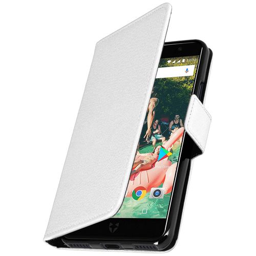Etui Wileyfox Swift 2 X Housse Portefeuille Clapet Folio Blanc - Fonction Stand