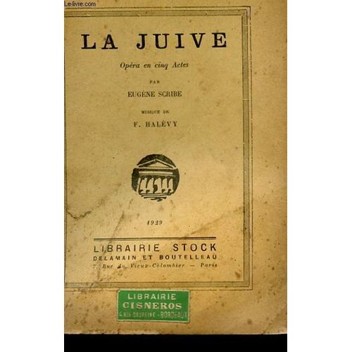 La Juive de Eug Ne Scribe