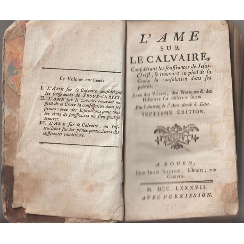 Euvres Spirituelles De M. L Abbe Baudrand - L Ame Sur Le Calvaire Considrant Les Souffrances De Jsus- Christ Et Trouvant Au Pied De La Croix La Consolation Dans Ses Peines - Racine 1787 -