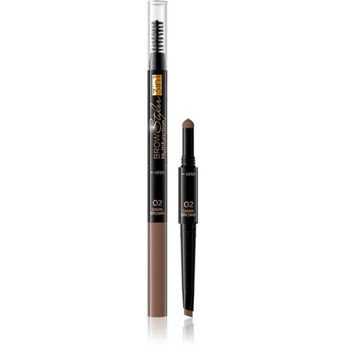 Eveline Cosmetics Brow Styler Crayon Sourcils Prcision 3 En 1 Teinte 02 Dark Brown 1,2 G