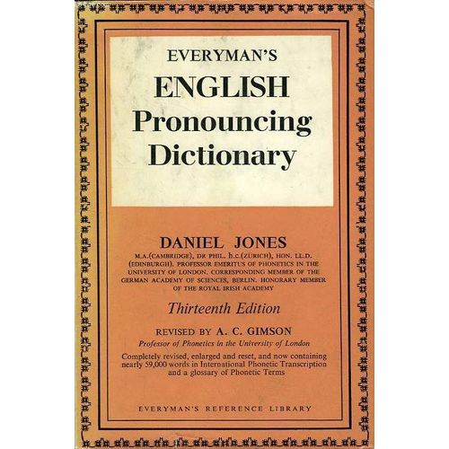 Everyman's English Pronouncing Dictionary   de Jones Daniel, M., A.
