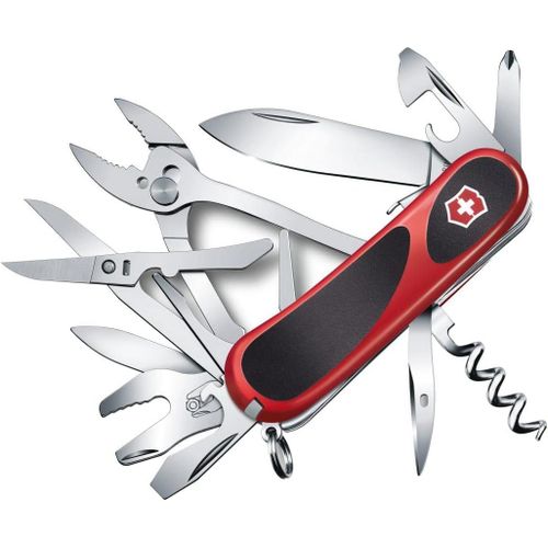 Evolution S557 Grip Couteau De Poche Suisse, Lger, Multitool, 21 Fonctions, Tire Bouchon, Lame, Echelles Ergonomiques
