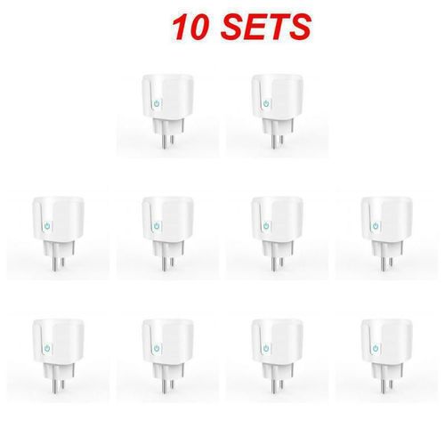 EWelink WiFi prise intelligente 20A prise ue moniteur de puissance fonction de synchronisation Smartlife commande vocale fonctionne avec Alexa Yandex Google Home - Type 10pcs
