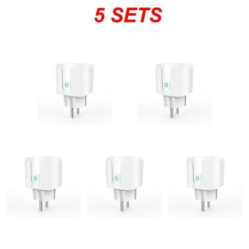 EWelink WiFi prise intelligente 20A prise ue moniteur de puissance fonction de synchronisation Smartlife commande vocale fonctionne avec Alexa Yandex Google Home - Type 5pcs
