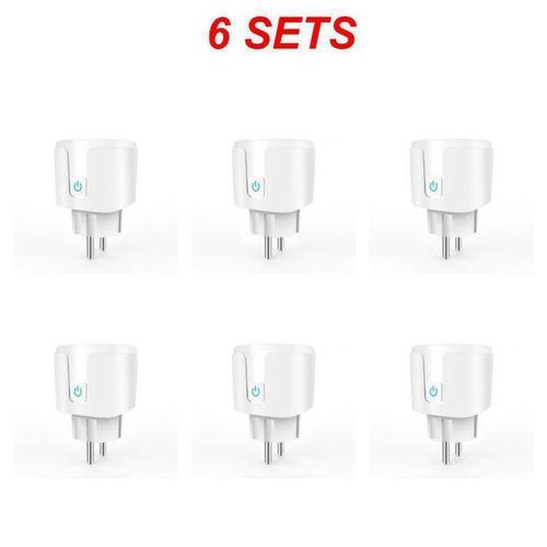 EWelink WiFi prise intelligente 20A prise ue moniteur de puissance fonction de synchronisation Smartlife commande vocale fonctionne avec Alexa Yandex Google Home - Type 6pcs